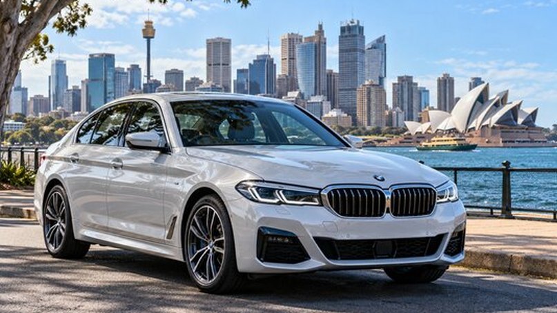 Rental car parked in central Sydney