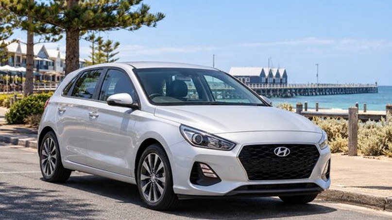 Rental car in Busselton near the jetty
